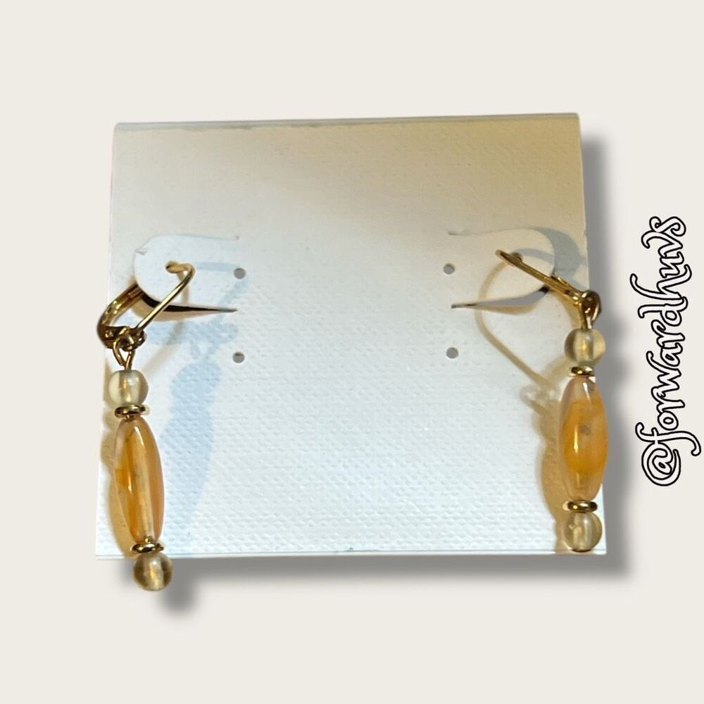 Bundle Sale 3 for $15 | Handcrafted Yellow Bead Dangle Earrings